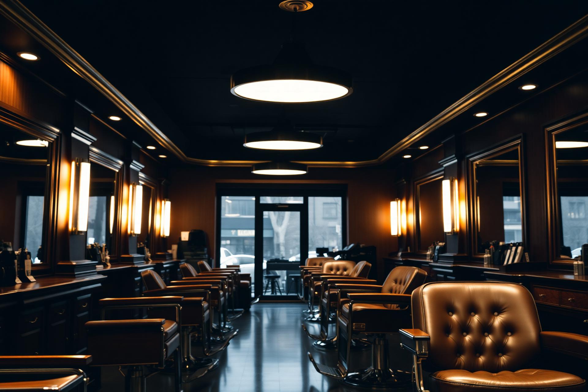Luxury barbershop interior